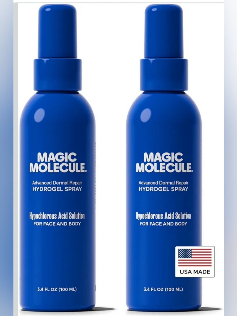 Magic Molecule's Hypochlorous Acid Hydrogel Spray For Body & Hair 2-Pack SEALED